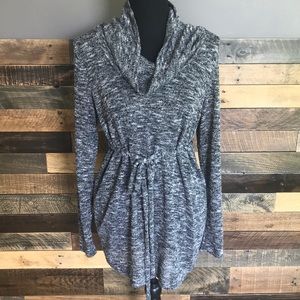 Oh Baby by Motherhood | Women's Maternity Cowl-neck Tunic, M, Black & White